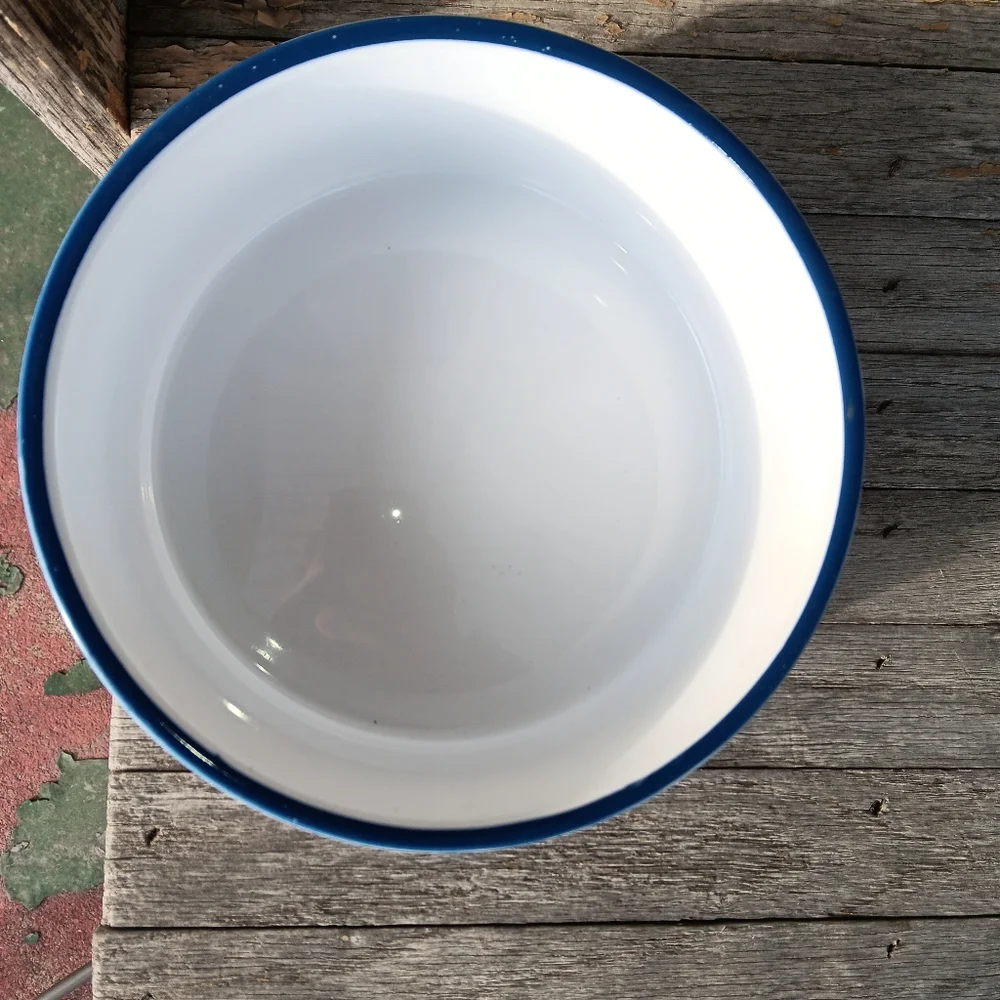 Petrageous Ceramic Dog Bowl~Country Blue~7 in×2 1/2 in